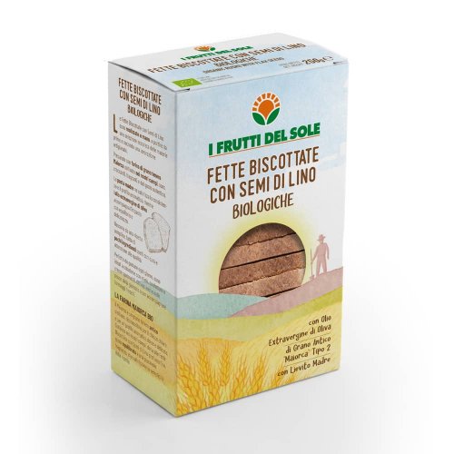 Fette Biscottate di Grano Antico Maiorca Tipo 2 con Semi di Lino BIO
