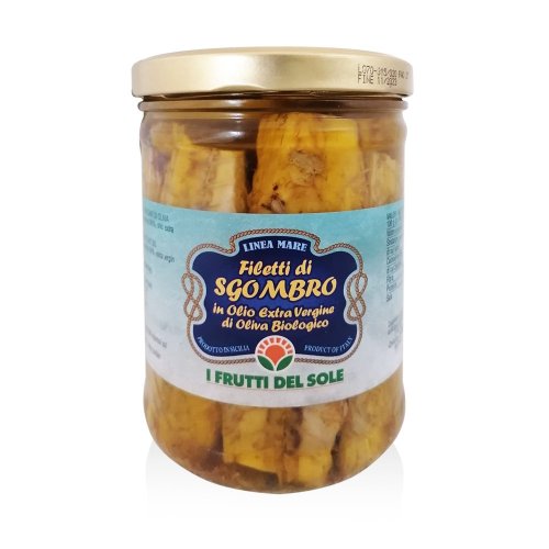Filetti di Sgombro in Olio Evo BIO 770 Gr